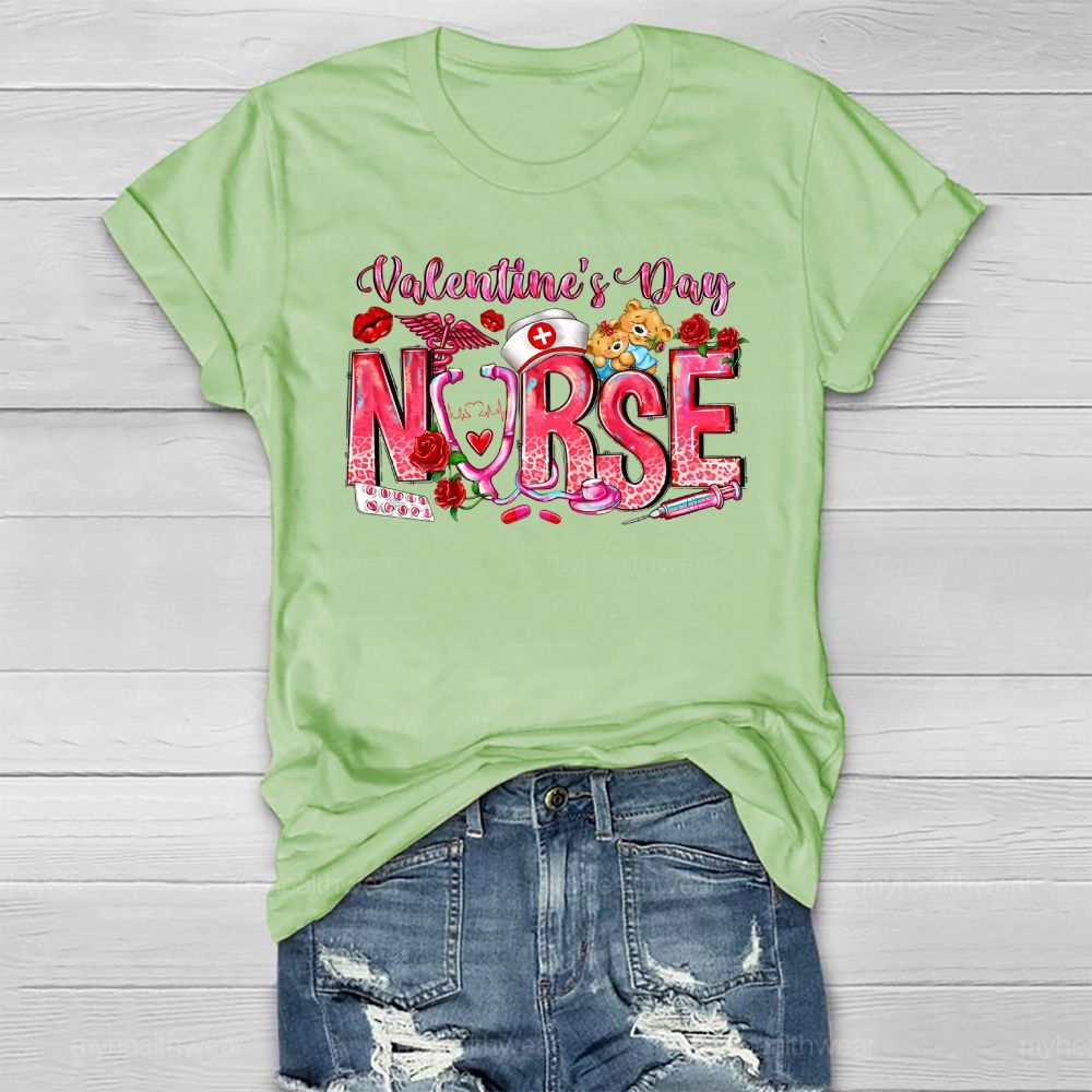 Valentine's Day Nurse Healthwear T-shirt