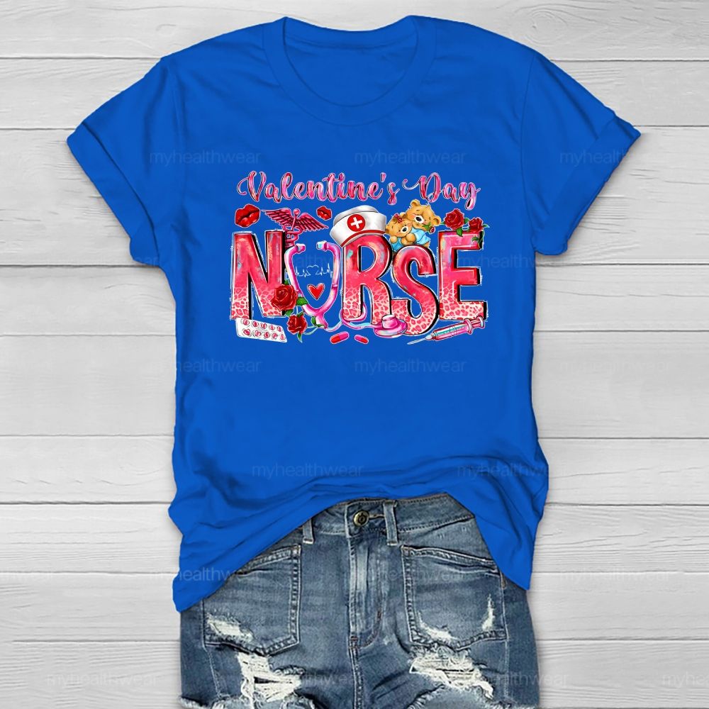 Valentine's Day Nurse Healthwear T-shirt