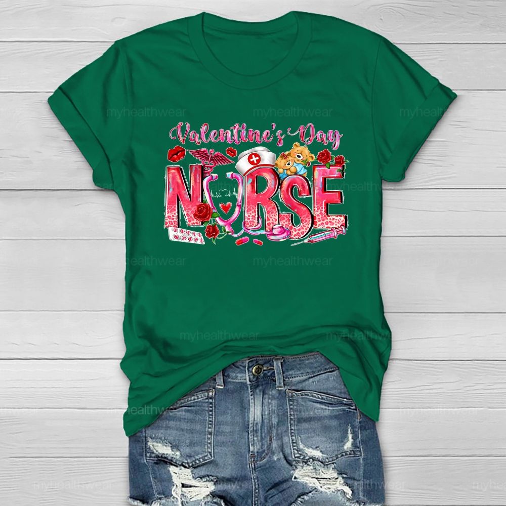 Valentine's Day Nurse Healthwear T-shirt