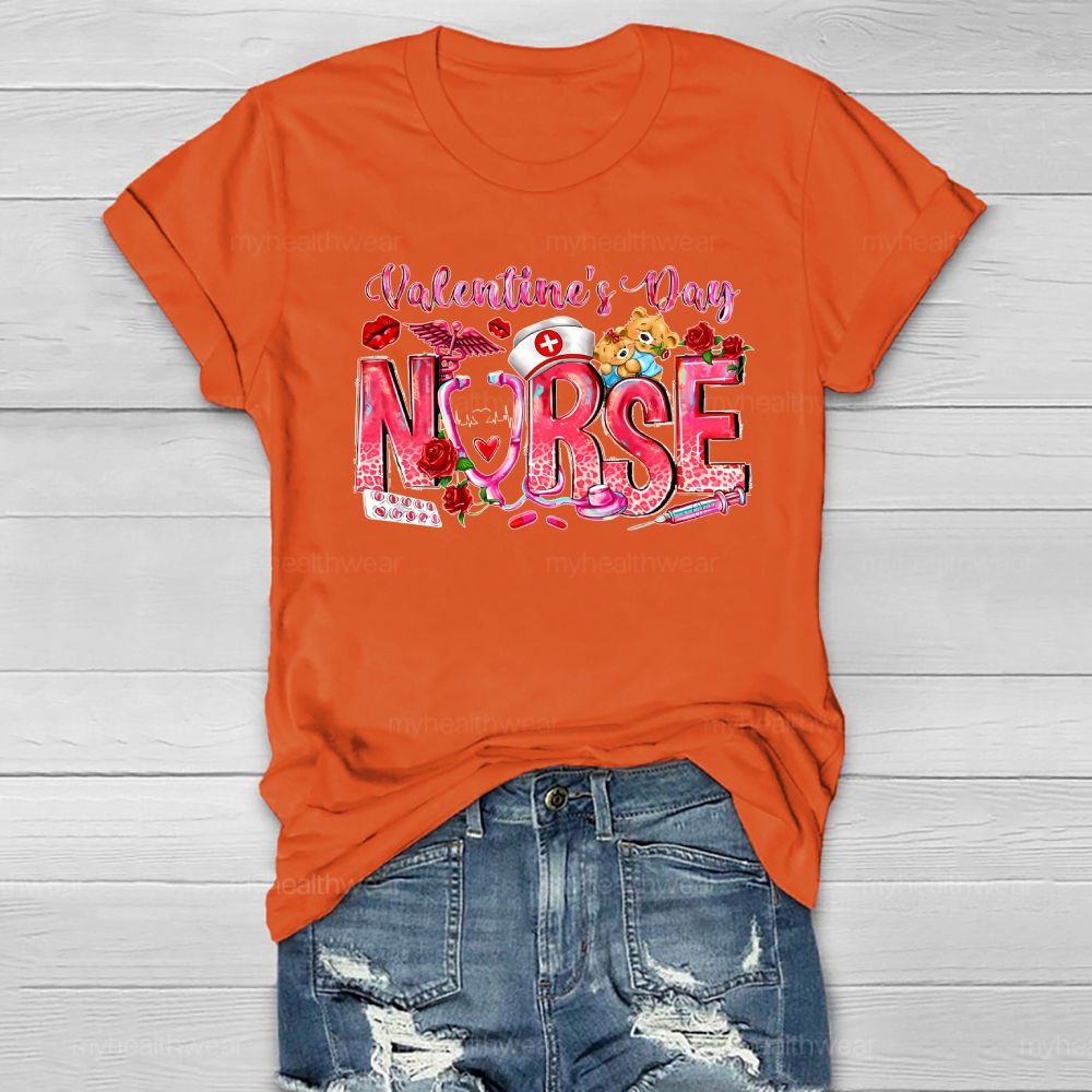 Valentine's Day Nurse Healthwear T-shirt