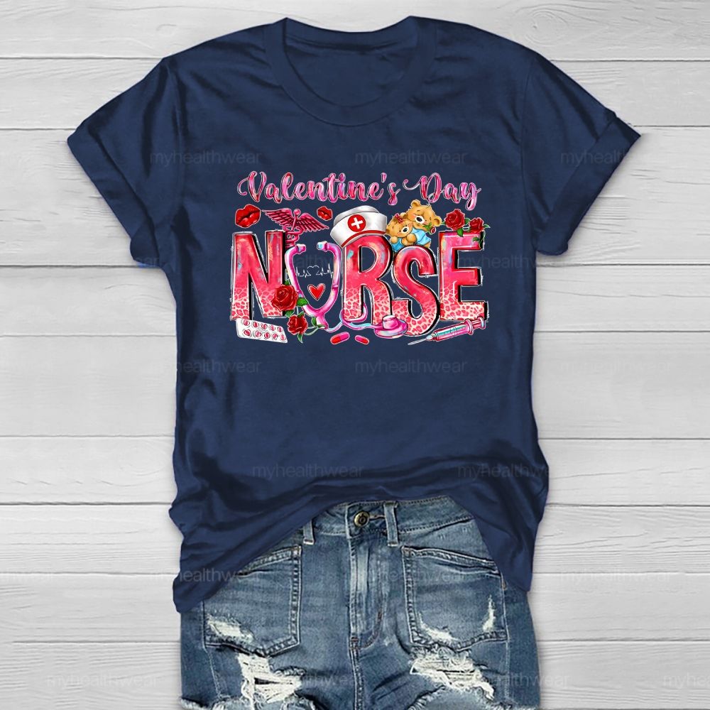 Valentine's Day Nurse Healthwear T-shirt