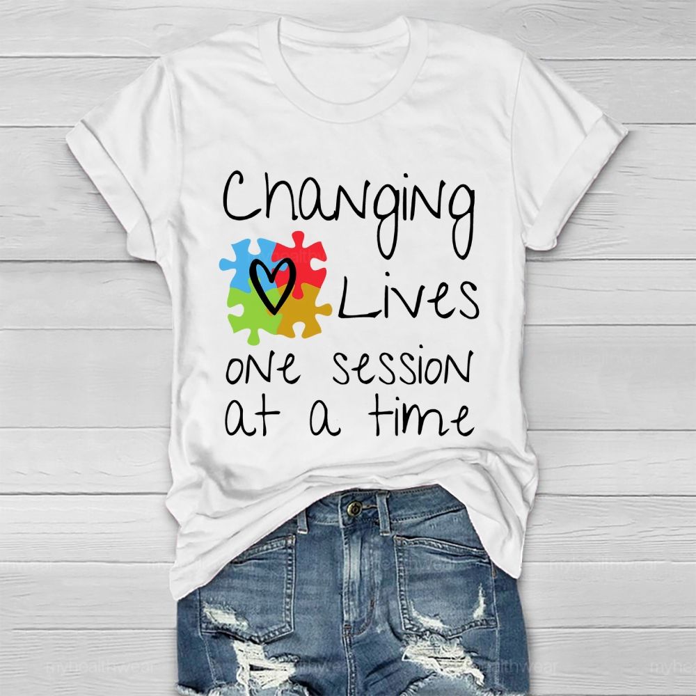 Changing Lives One Session At A Time Healthwear T-shirt