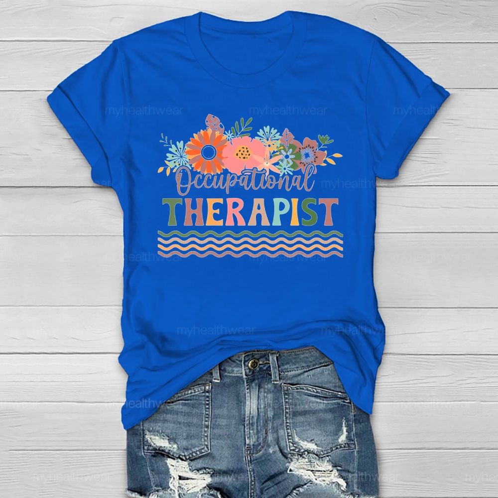 Occupational Therapist Flower Healthwear T-shirt