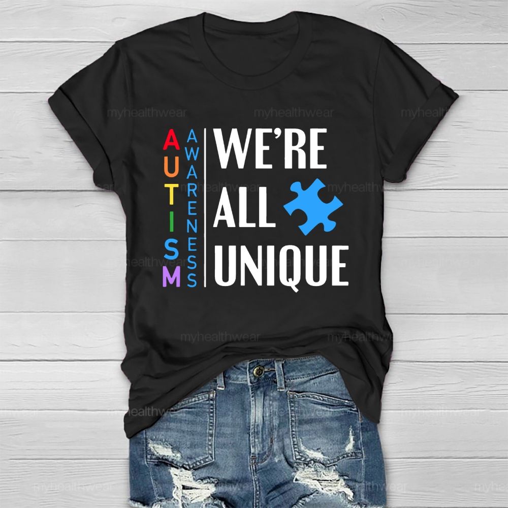 Autism We're All Unique Healthwear T-shirt