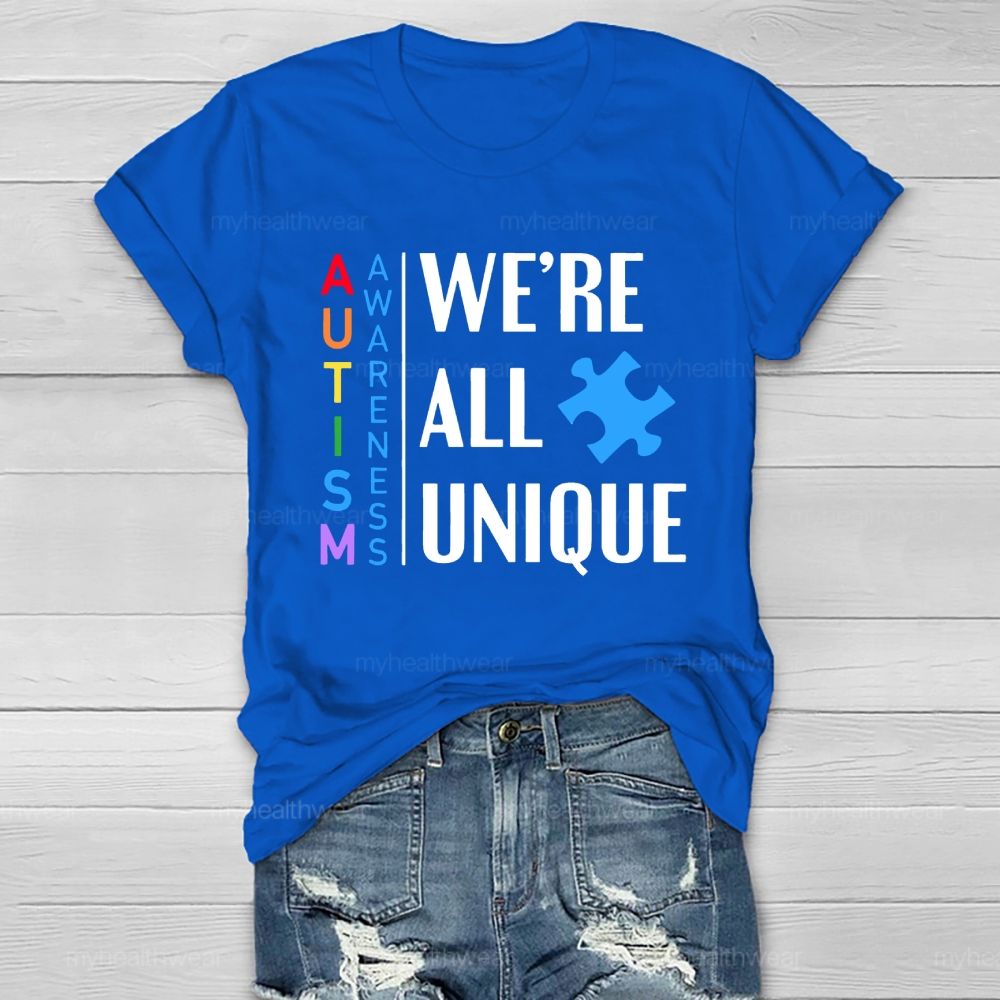 Autism We're All Unique Healthwear T-shirt