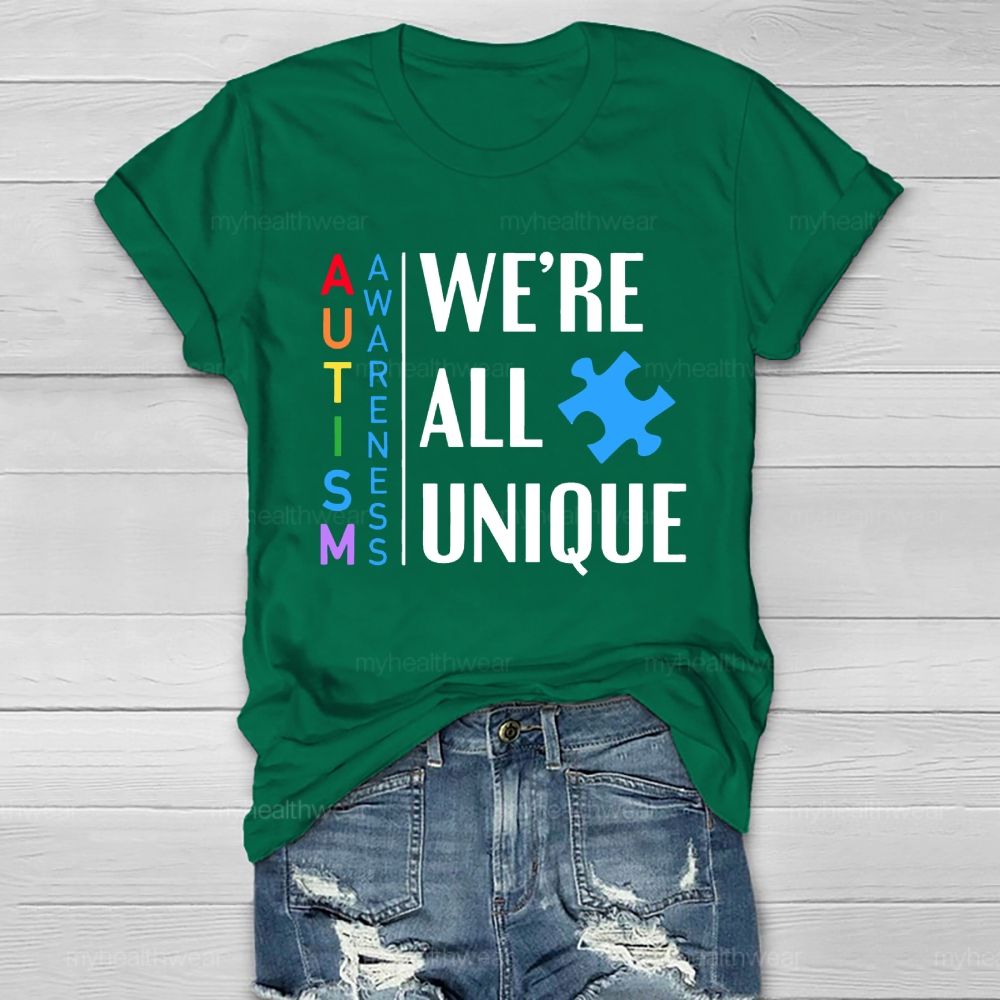 Autism We're All Unique Healthwear T-shirt