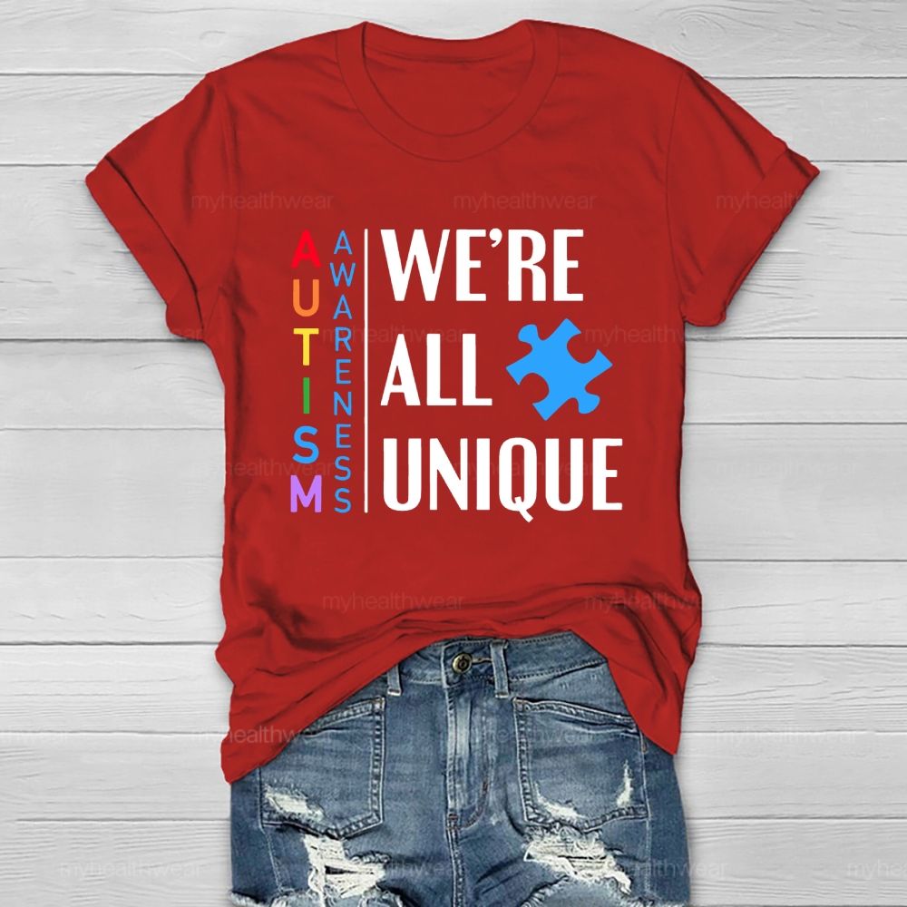 Autism We're All Unique Healthwear T-shirt