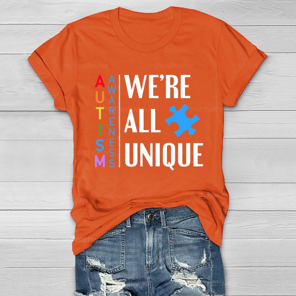 Autism We're All Unique Healthwear T-shirt