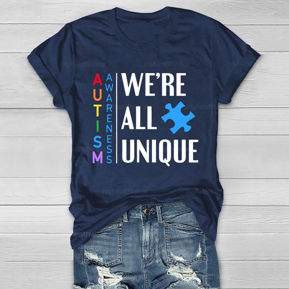 Autism We're All Unique Healthwear T-shirt