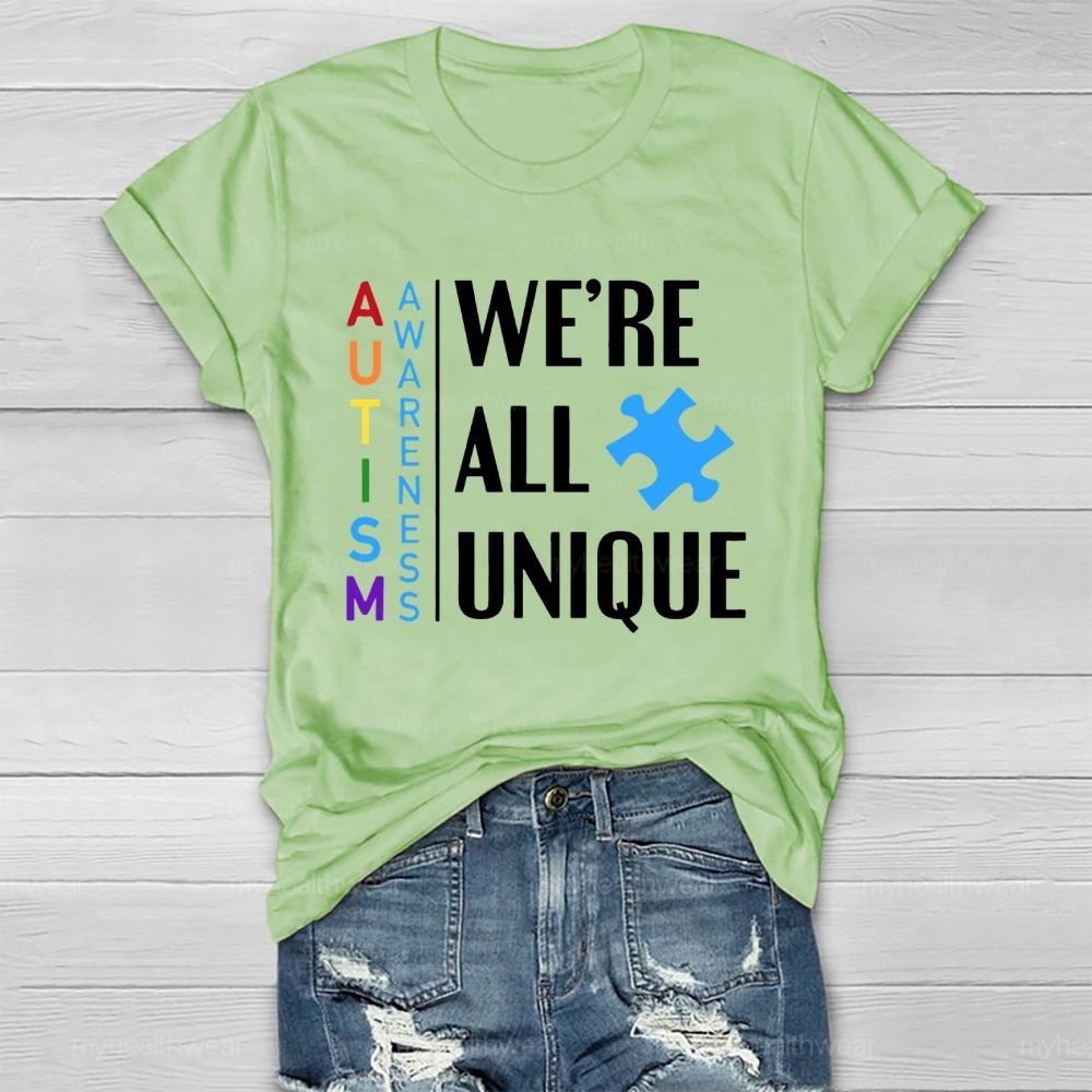 Autism We're All Unique Healthwear T-shirt