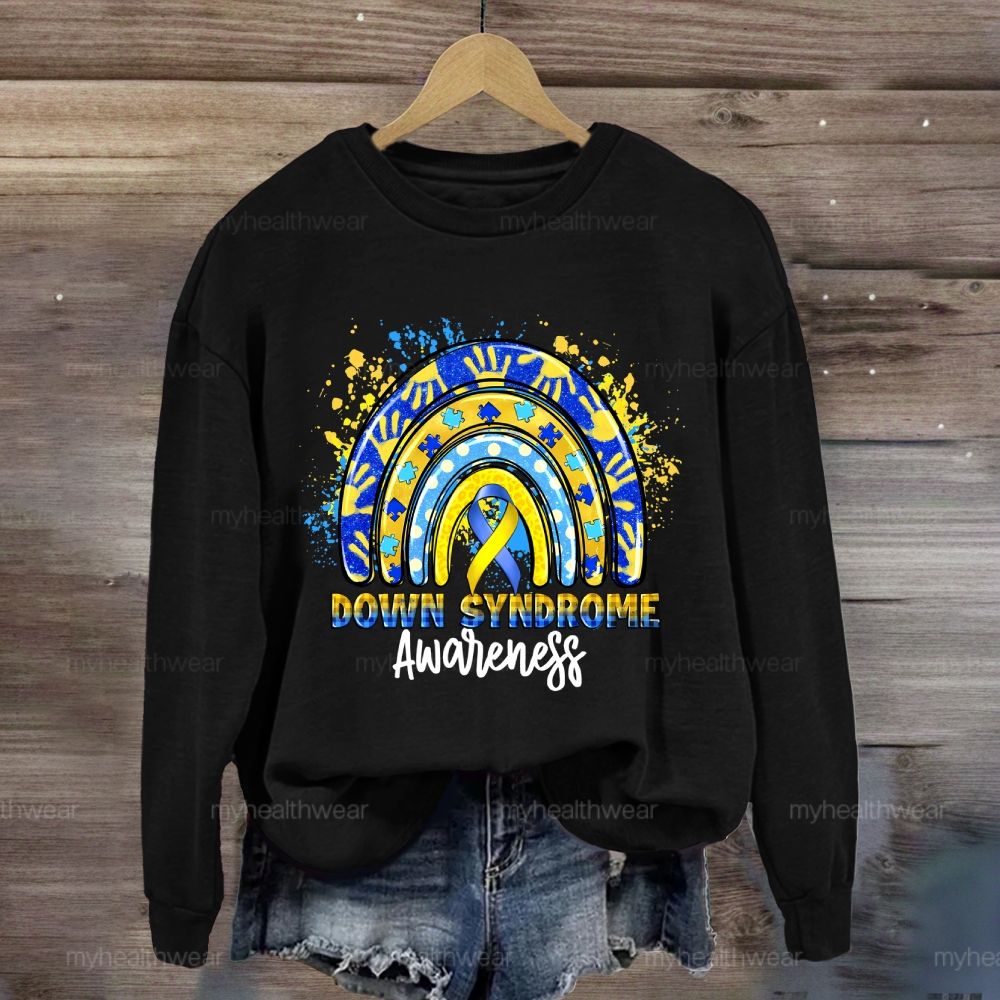 Down Syndrome Awareness Rainbow Sweatshirt