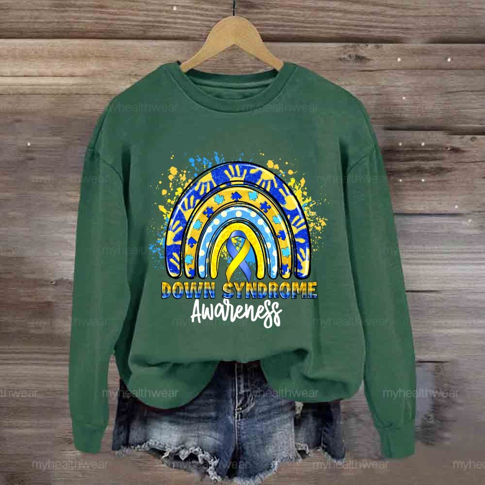 Down Syndrome Awareness Rainbow Sweatshirt