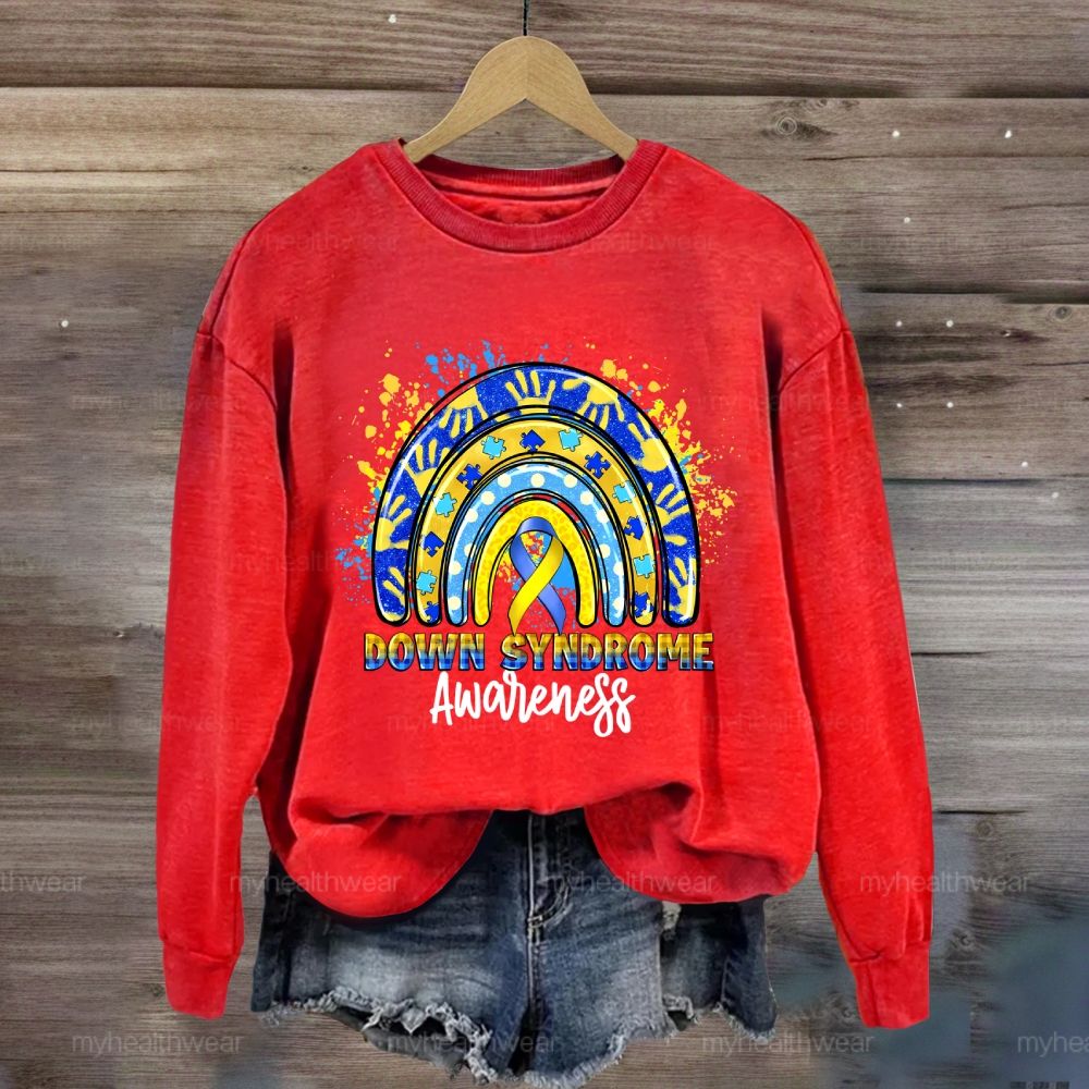 Down Syndrome Awareness Rainbow Sweatshirt
