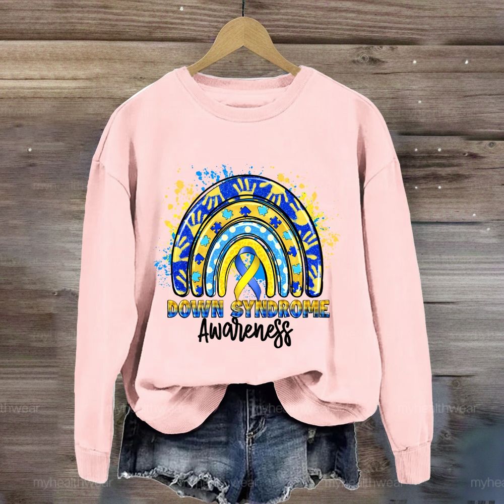 Down Syndrome Awareness Rainbow Sweatshirt