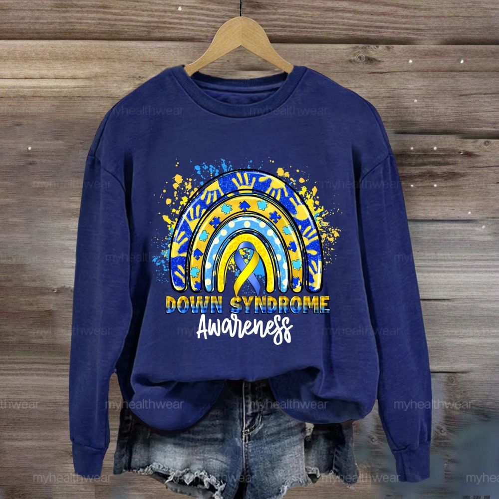 Down Syndrome Awareness Rainbow Sweatshirt