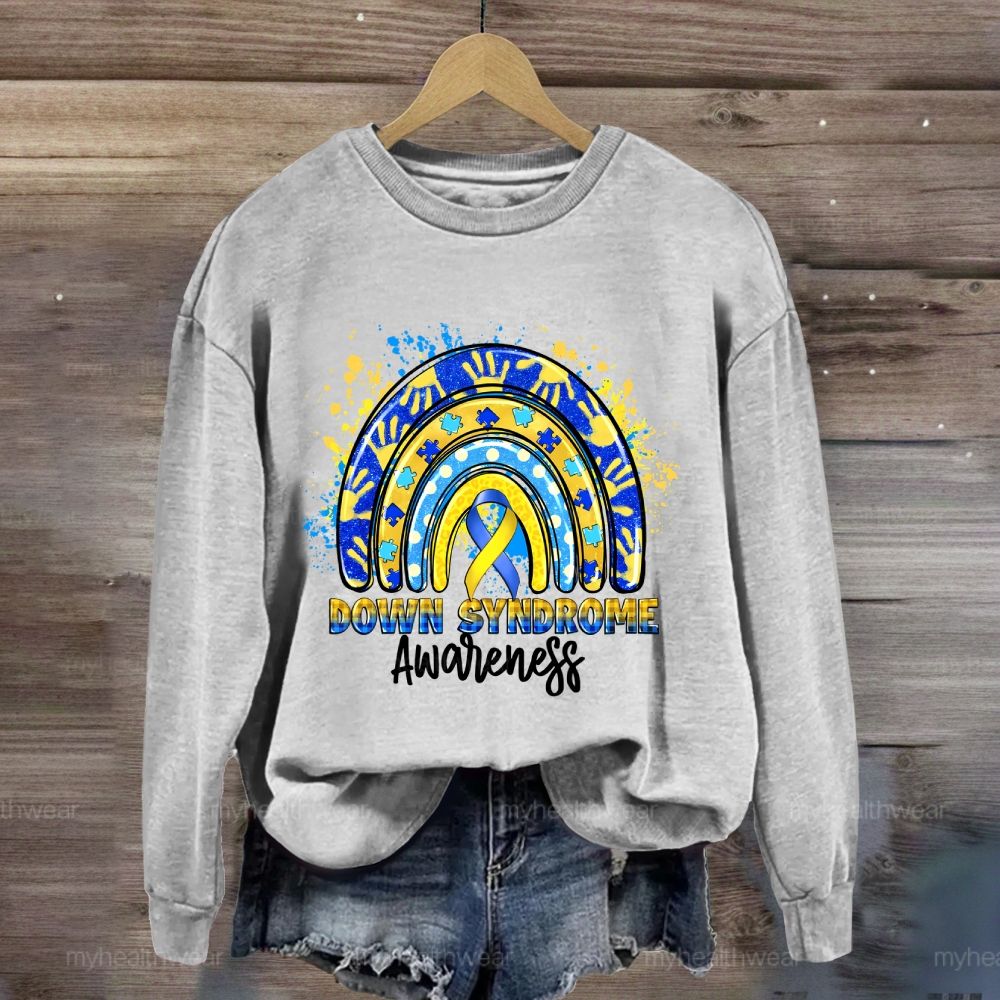 Down Syndrome Awareness Rainbow Sweatshirt