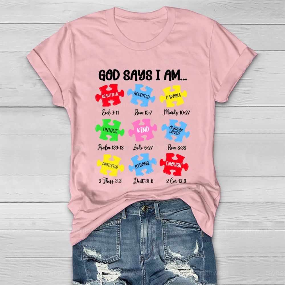 God Says I Am Healthwear T-shirt
