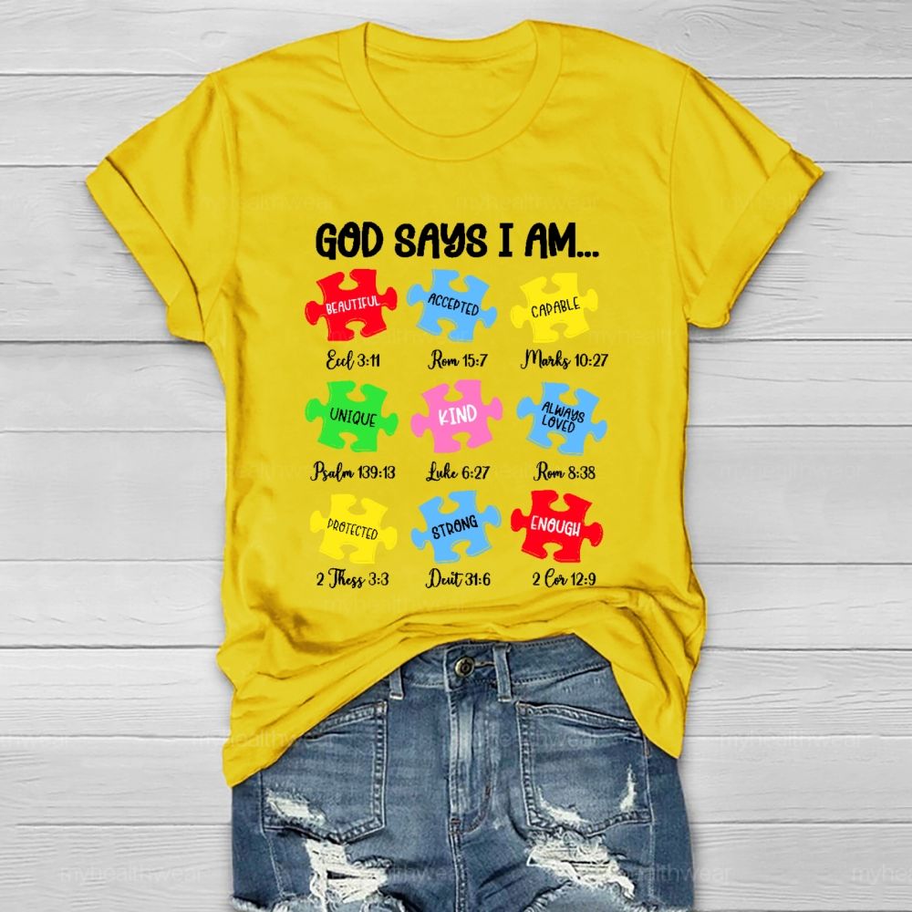 God Says I Am Healthwear T-shirt