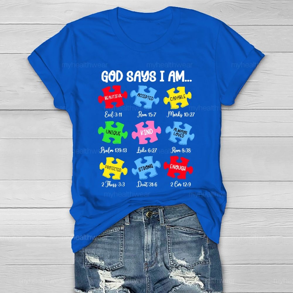 God Says I Am Healthwear T-shirt