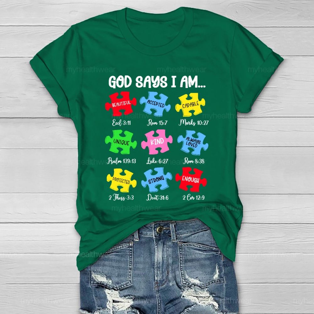 God Says I Am Healthwear T-shirt