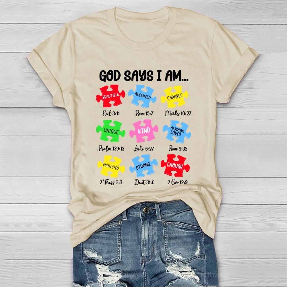 God Says I Am Healthwear T-shirt