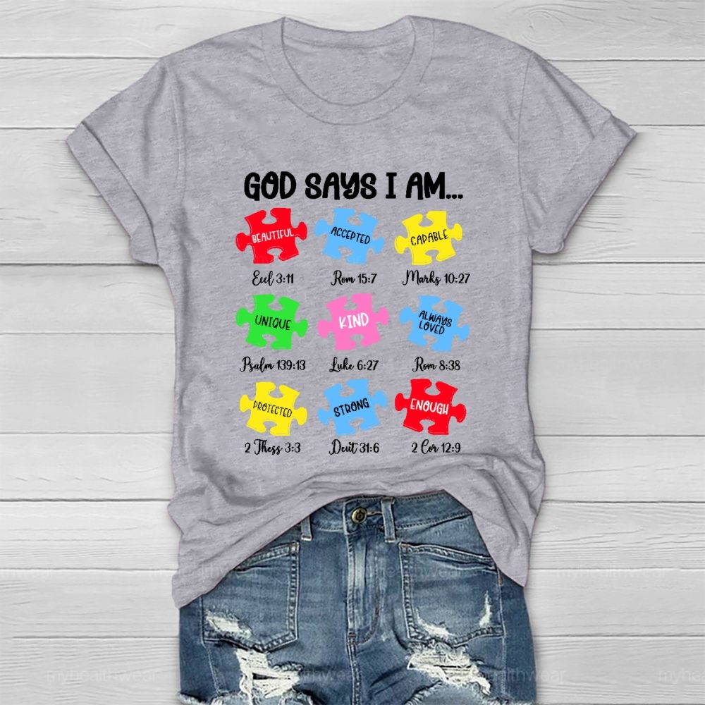 God Says I Am Healthwear T-shirt