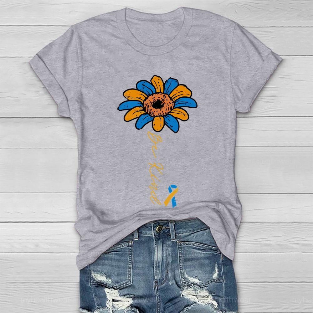 Be Kind Down Syndrome Ribbon Healthwear T-shirt