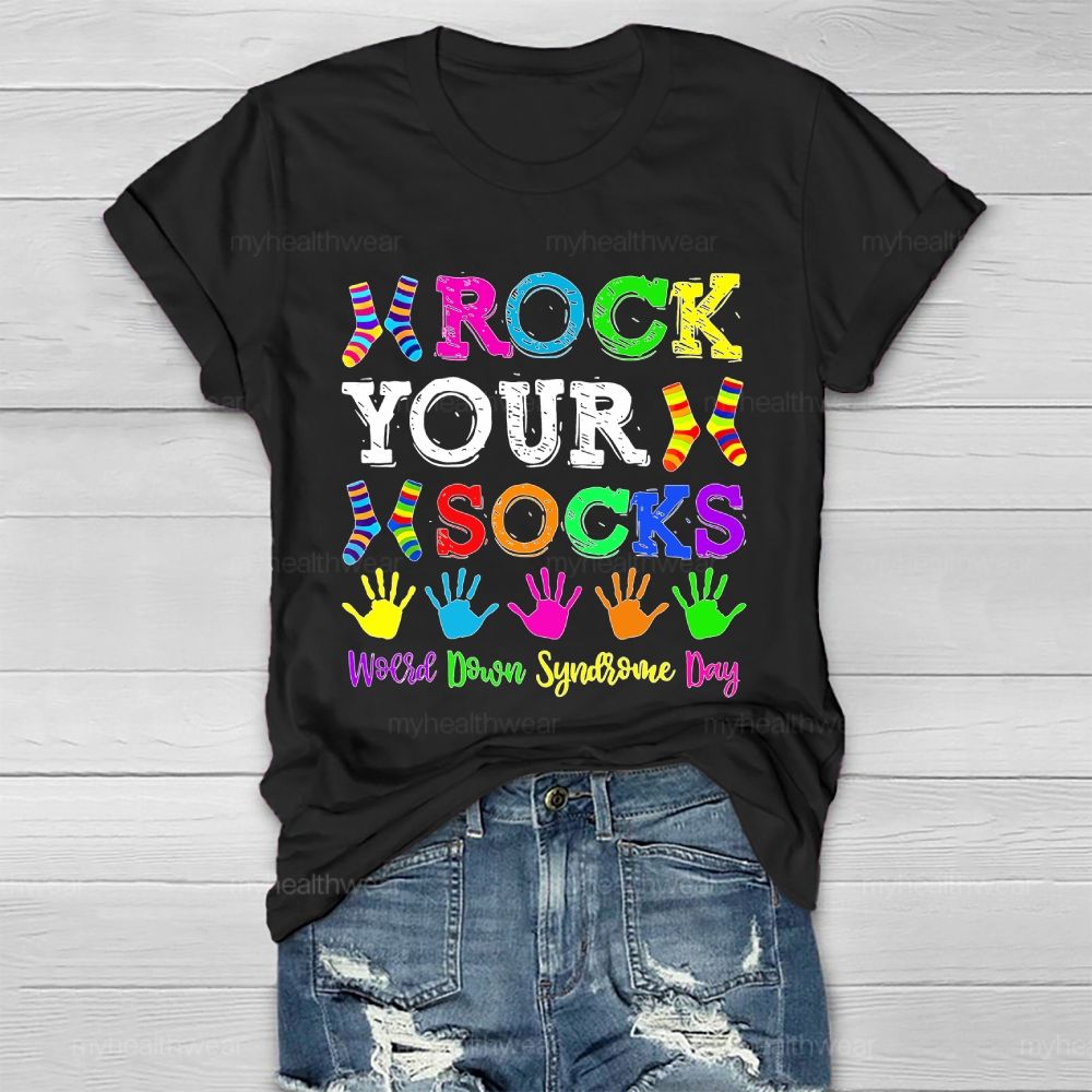 Rock Your Sock World Down Syndrome Healthwear T-shirt