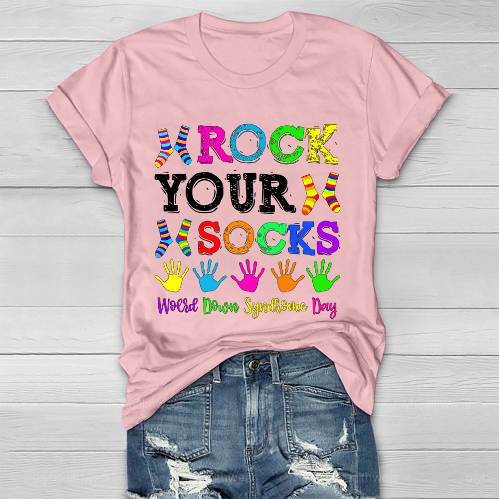 Rock Your Sock World Down Syndrome Healthwear T-shirt