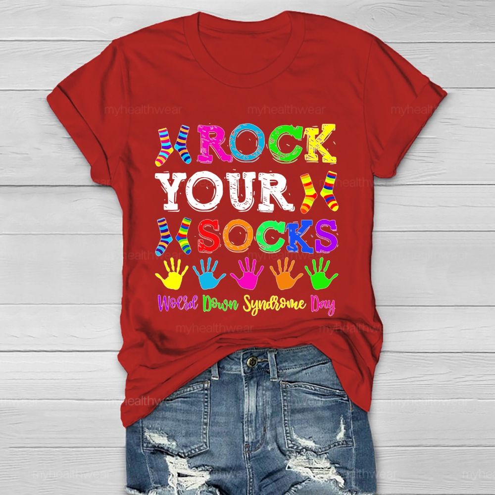 Rock Your Sock World Down Syndrome Healthwear T-shirt