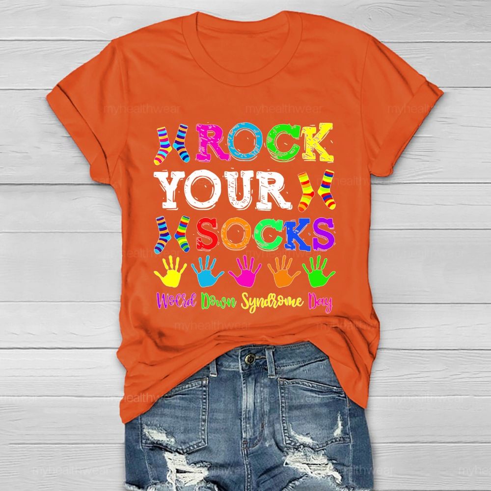 Rock Your Sock World Down Syndrome Healthwear T-shirt