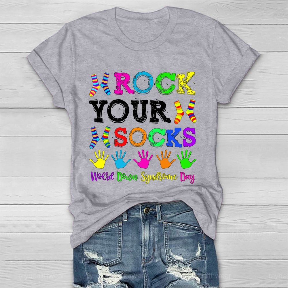 Rock Your Sock World Down Syndrome Healthwear T-shirt