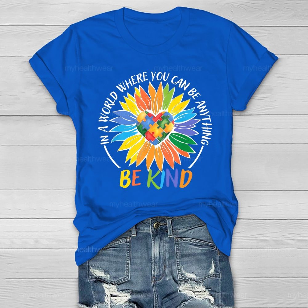 Be Kind Sunflower Love Puzzle Healthwear T-shirt