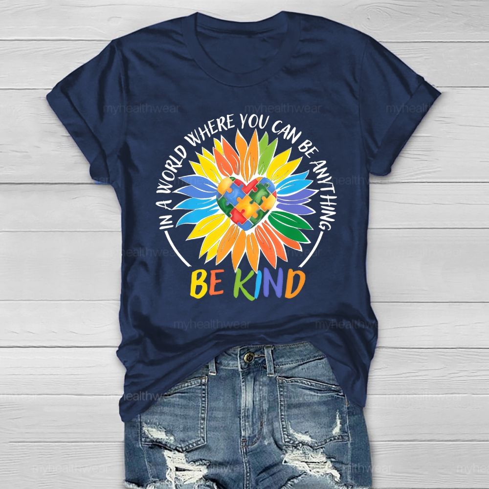 Be Kind Sunflower Love Puzzle Healthwear T-shirt