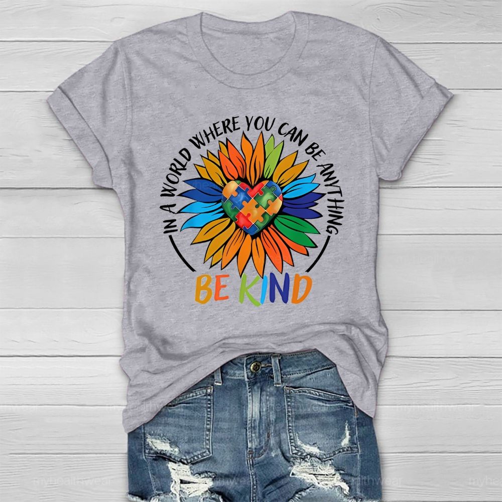 Be Kind Sunflower Love Puzzle Healthwear T-shirt