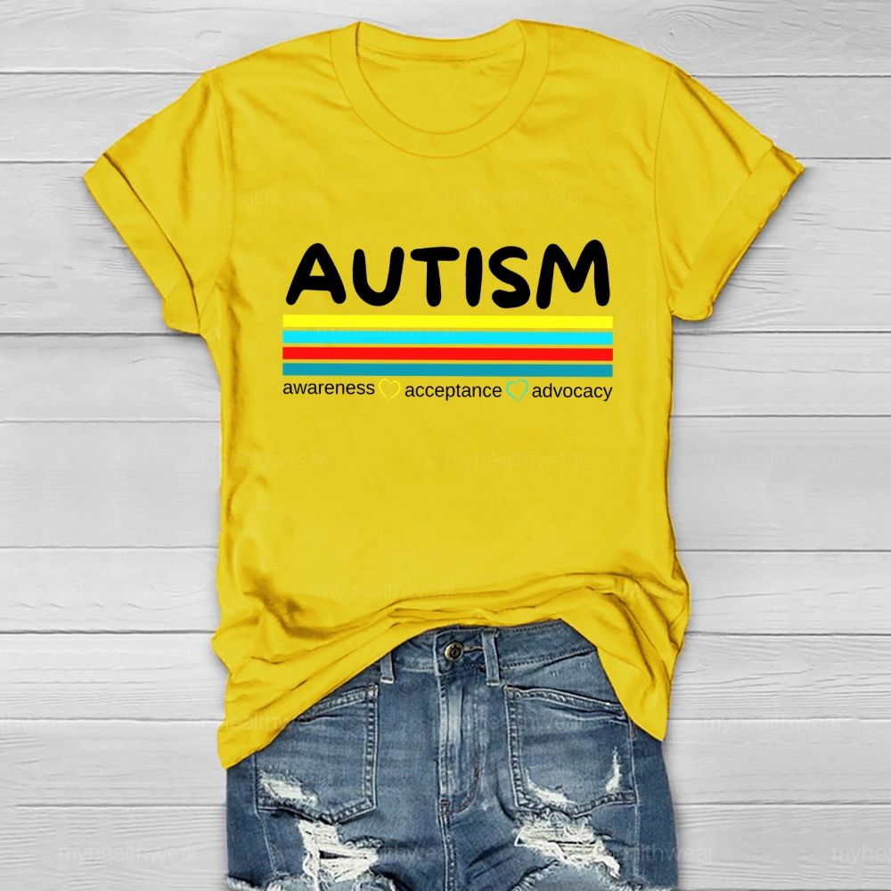 Autism Awareness Acceptance Advocacy Healthwear T-shirt