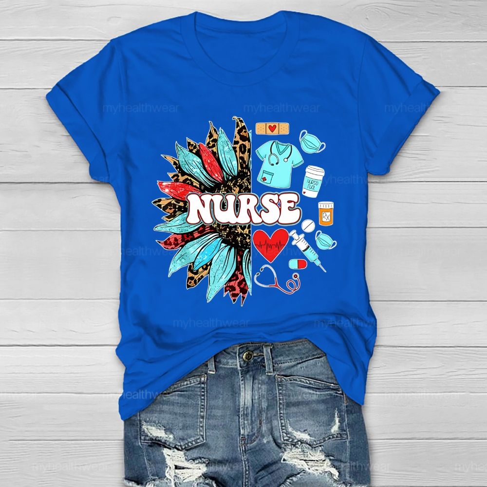 Nurse Sunflower Healthwear T-shirt