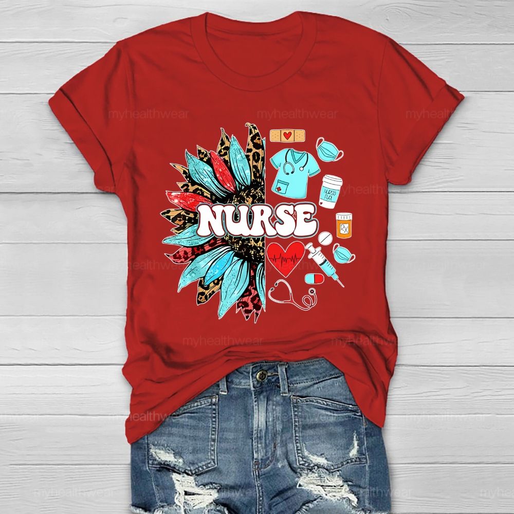 Nurse Sunflower Healthwear T-shirt