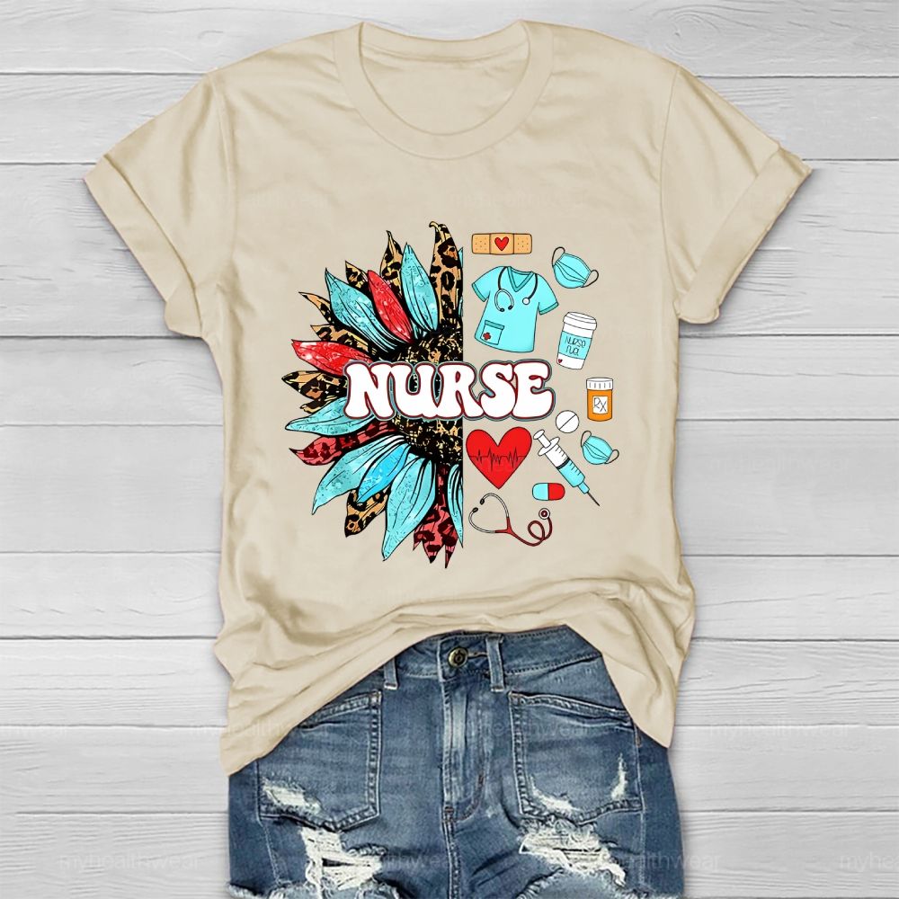 Nurse Sunflower Healthwear T-shirt