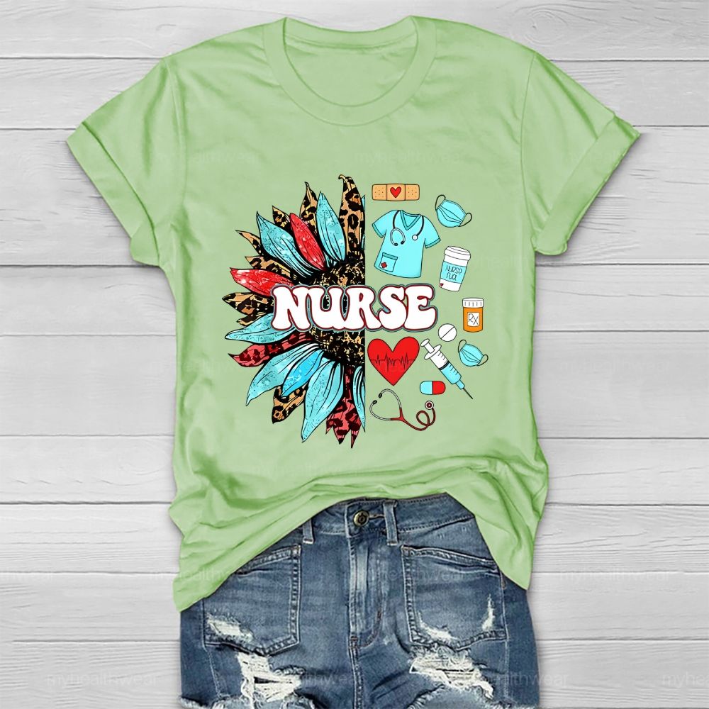 Nurse Sunflower Healthwear T-shirt