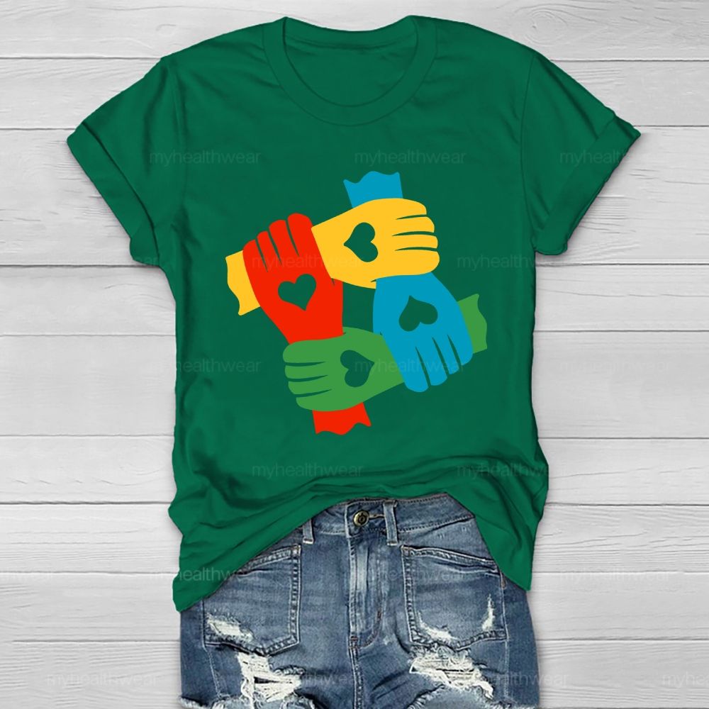 Hand In Hand Autism Healthwear T-shirt
