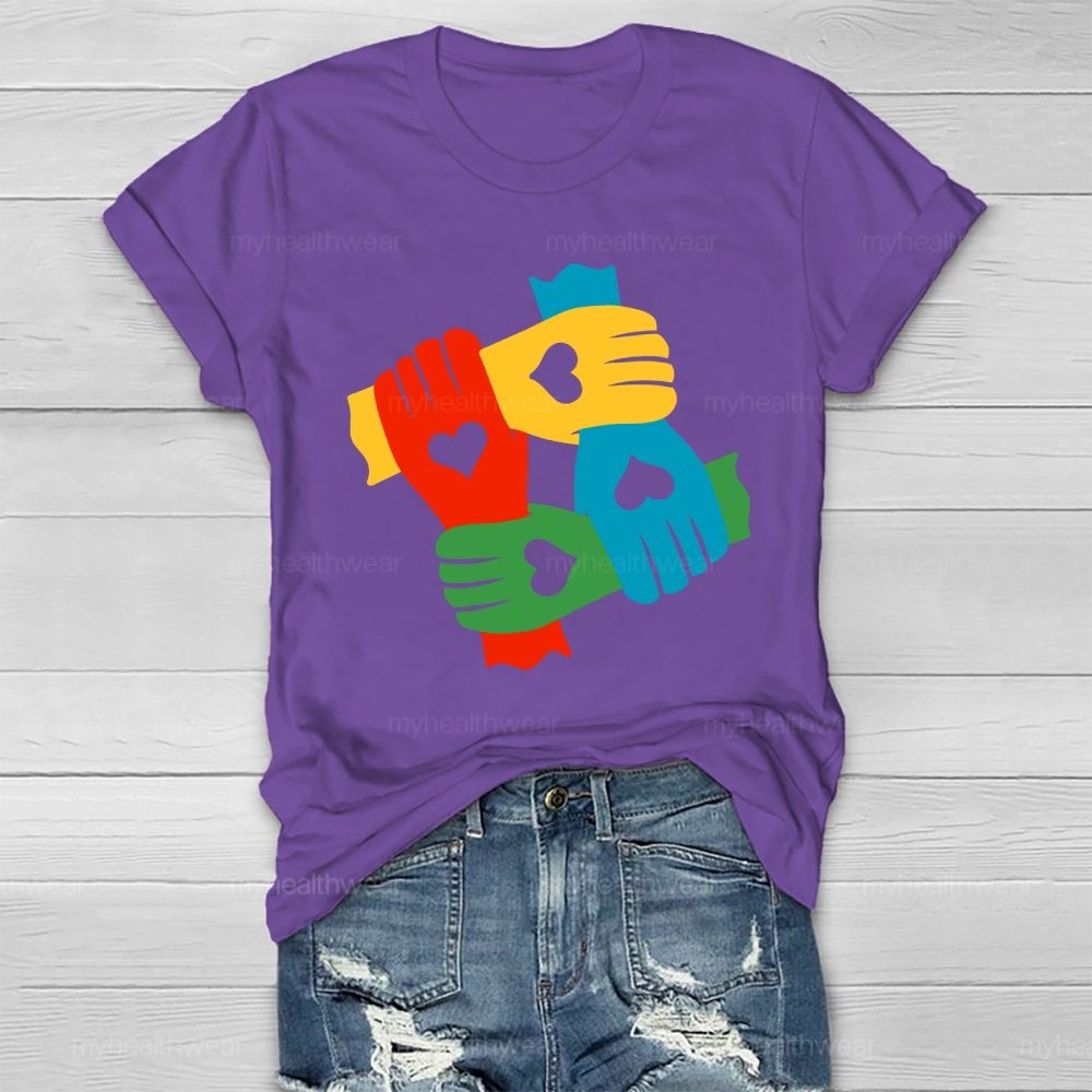 Hand In Hand Autism Healthwear T-shirt