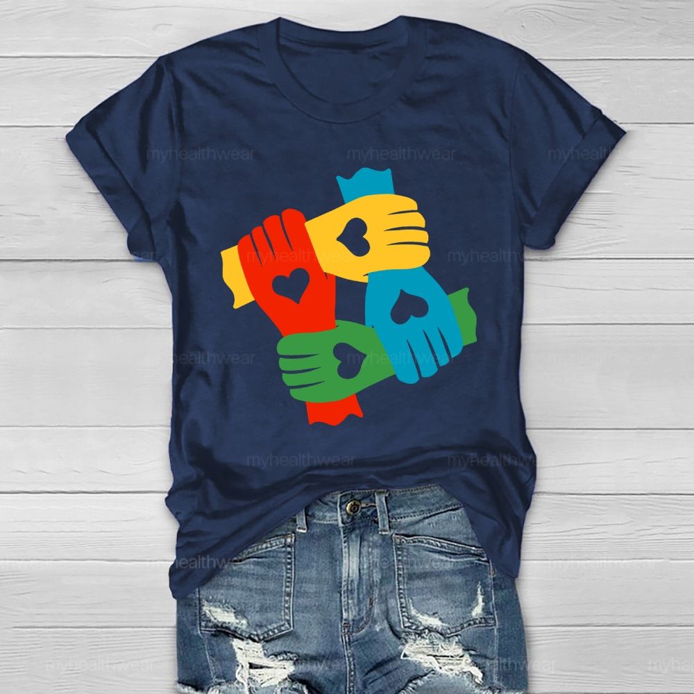 Hand In Hand Autism Healthwear T-shirt