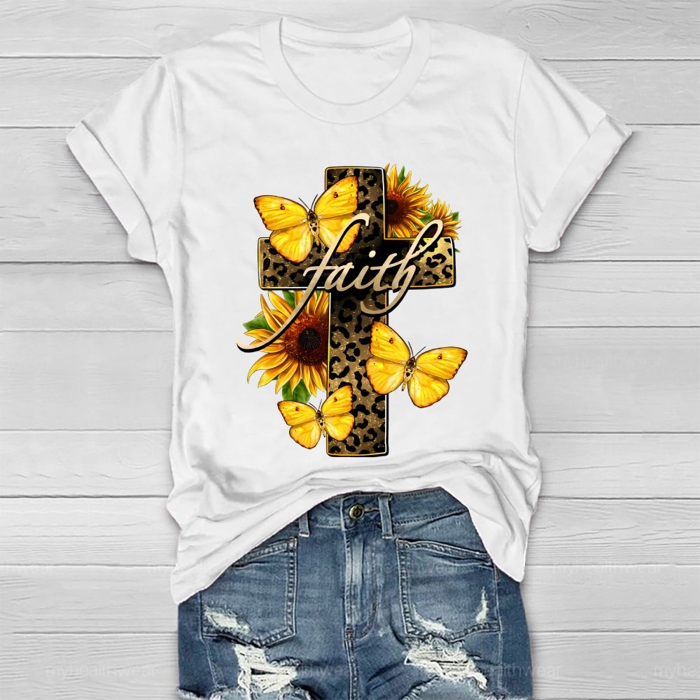 Faith Cross Butterfly Healthwear T-shirt