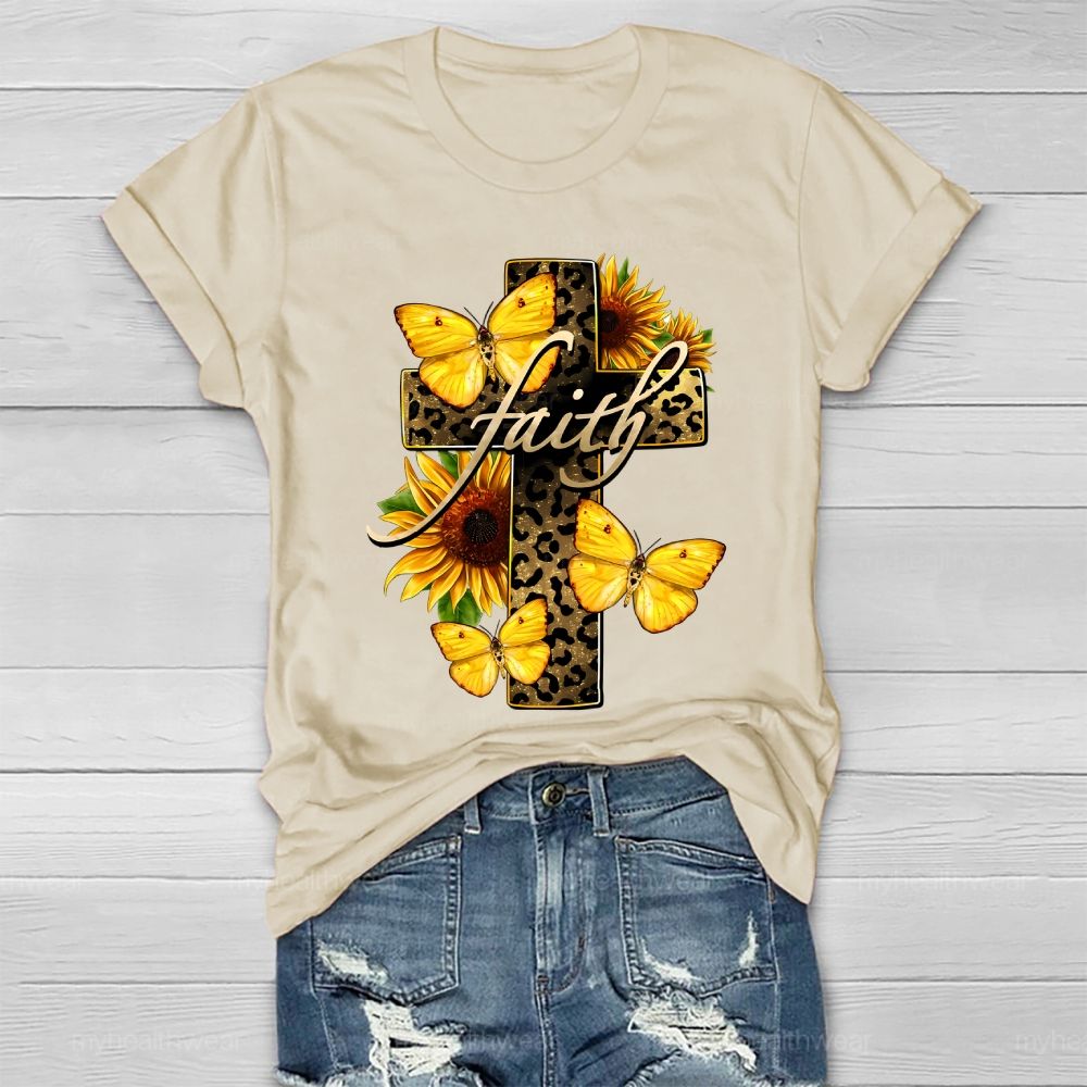 Faith Cross Butterfly Healthwear T-shirt