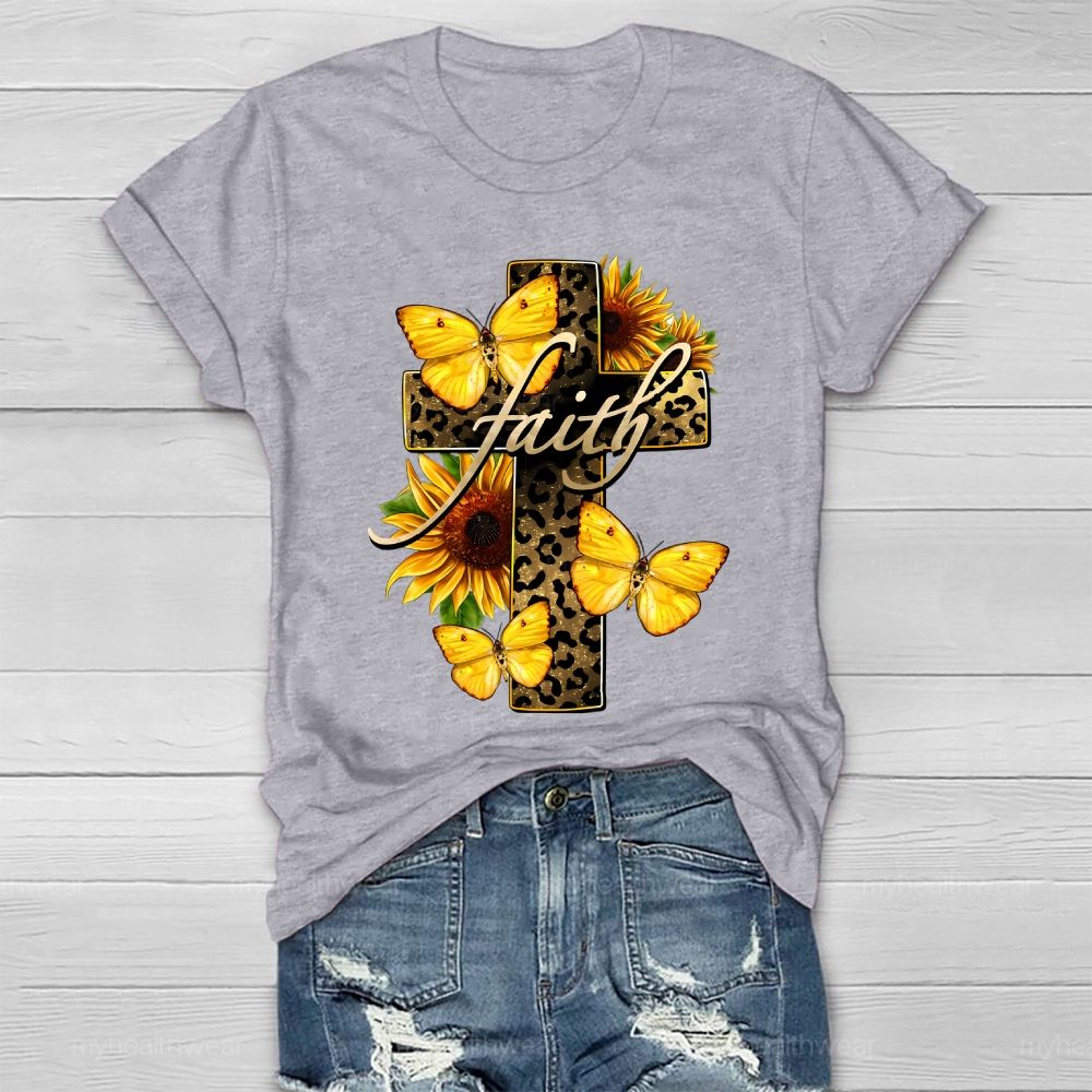 Faith Cross Butterfly Healthwear T-shirt