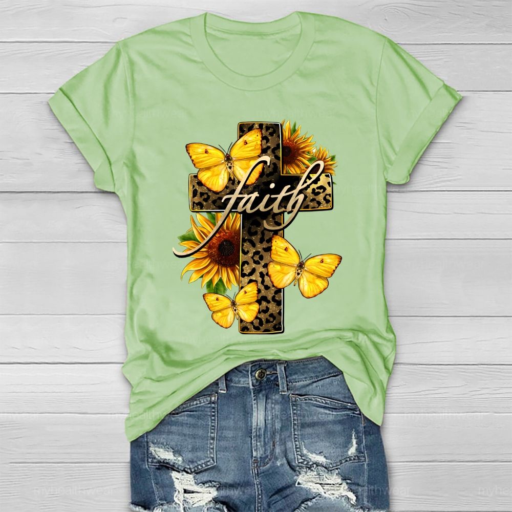 Faith Cross Butterfly Healthwear T-shirt
