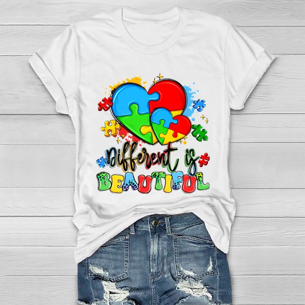Different Is Beautiful Autism Healthwear T-shirt