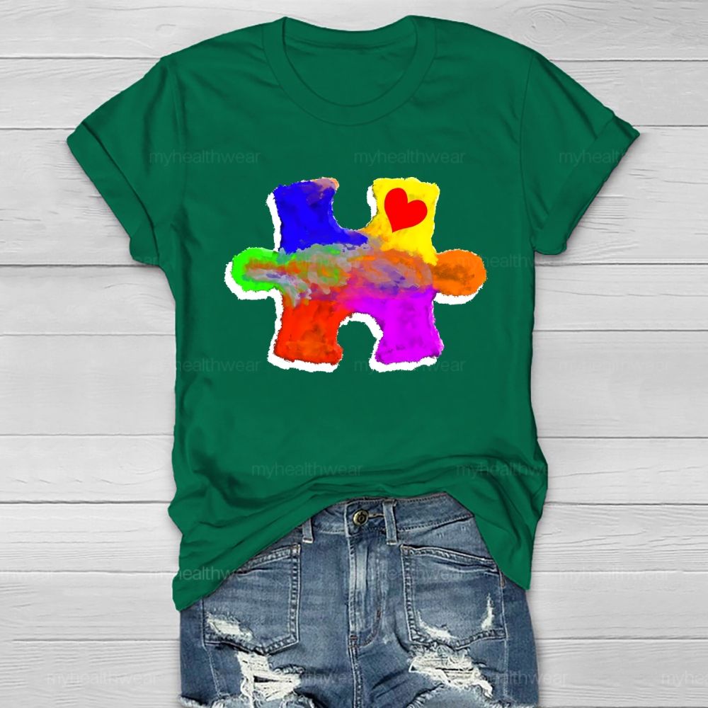 Colorful Puzzle Autism Healthwear T-shirt