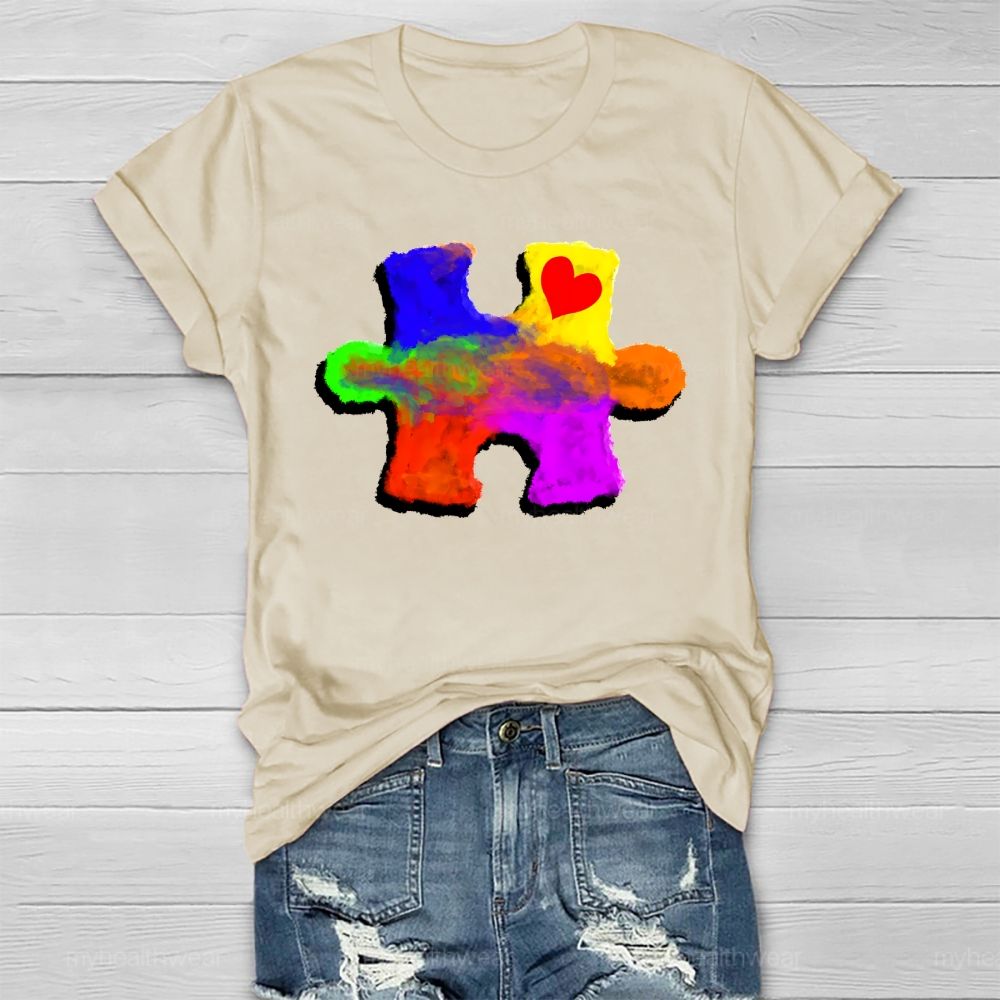 Colorful Puzzle Autism Healthwear T-shirt